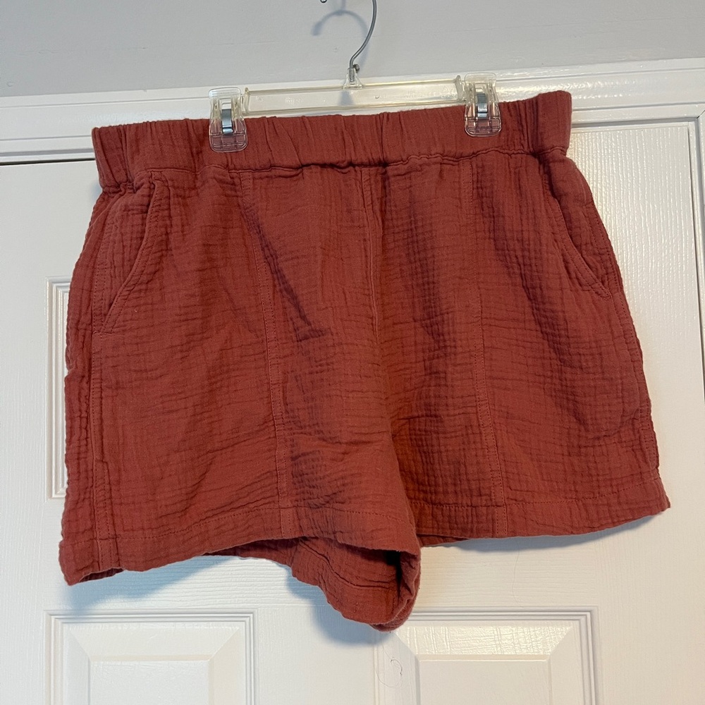 Madewell High Waist Rust Shorts